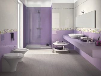 Серая плитка в ванной: изделия в светлых и темных тонах