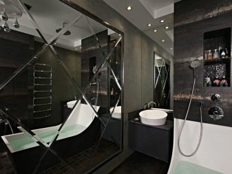 Черно-белая ванная комната – лучшие фото сочетаний для интерьера