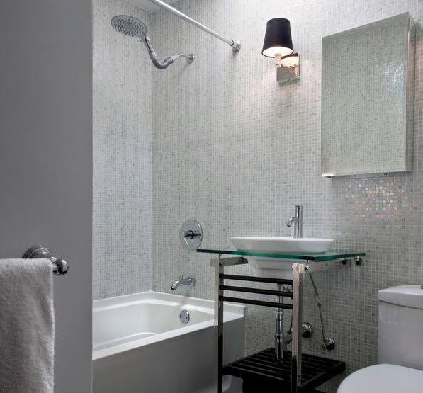 Плитка мозаика в ванной комнате